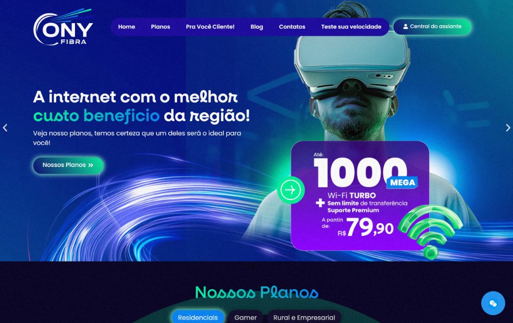 Home do site Ony Fibra