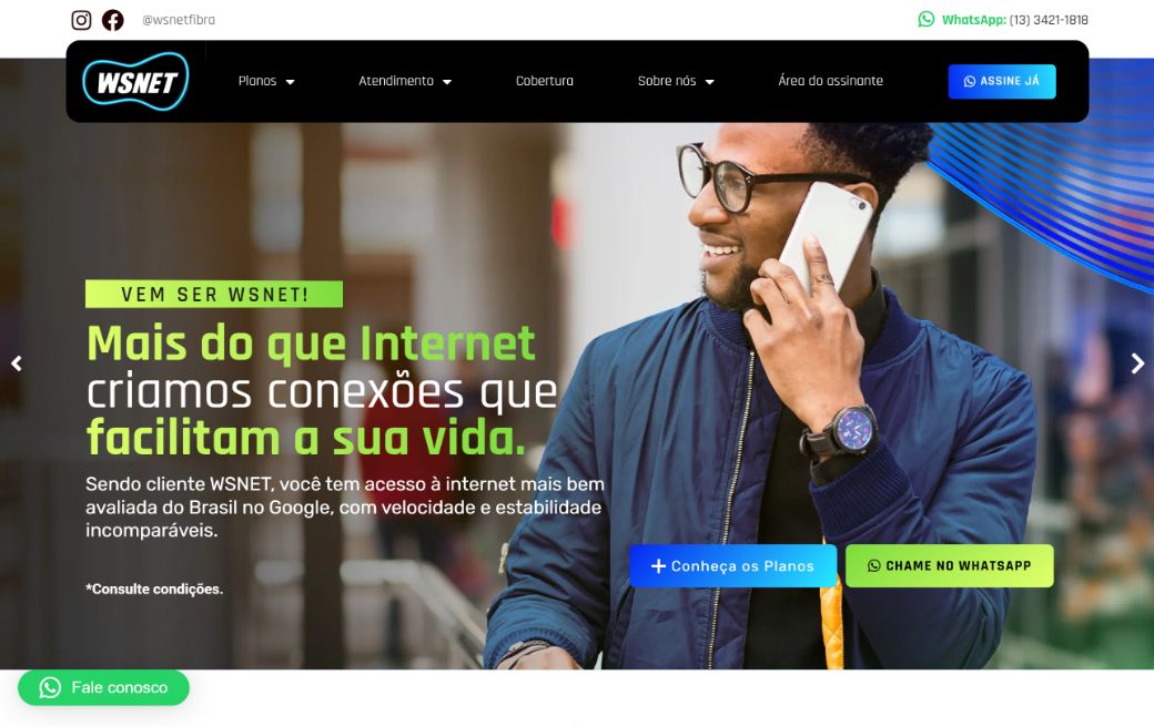 Home do site WSNET Fibra